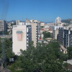 Vue dégagée 9ème étage colocation Marseille Timone